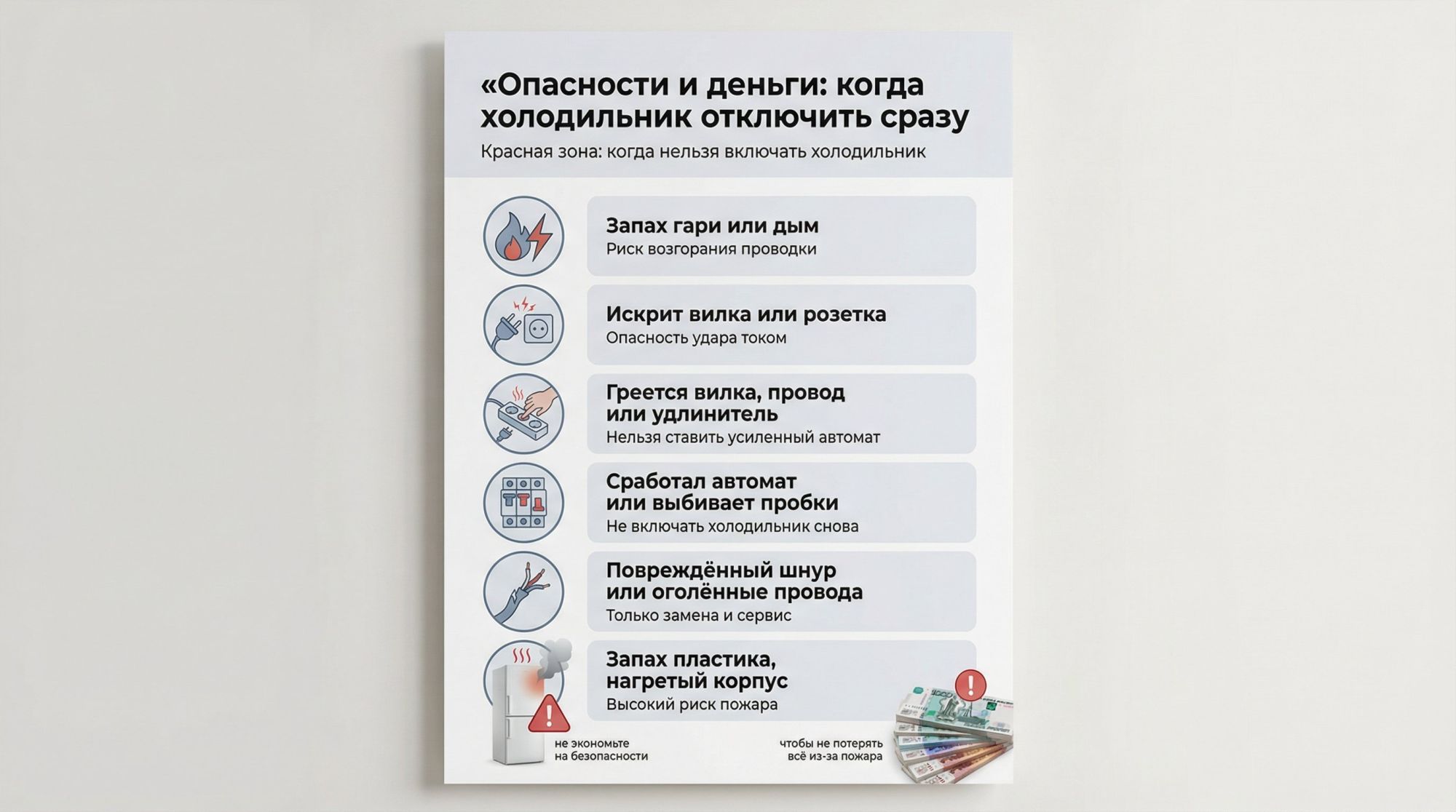 Схематичный разрез холодильника в современном минималистичном стиле: вид сбоку, корпус полупрозрачный. Внутри выделен блок компрессора внизу сзади — темный цилиндр с надписью