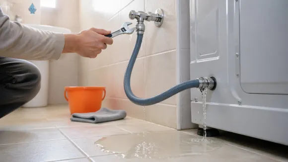 Течет соединение шланга стиральной машины: без потопа и лишних трат
