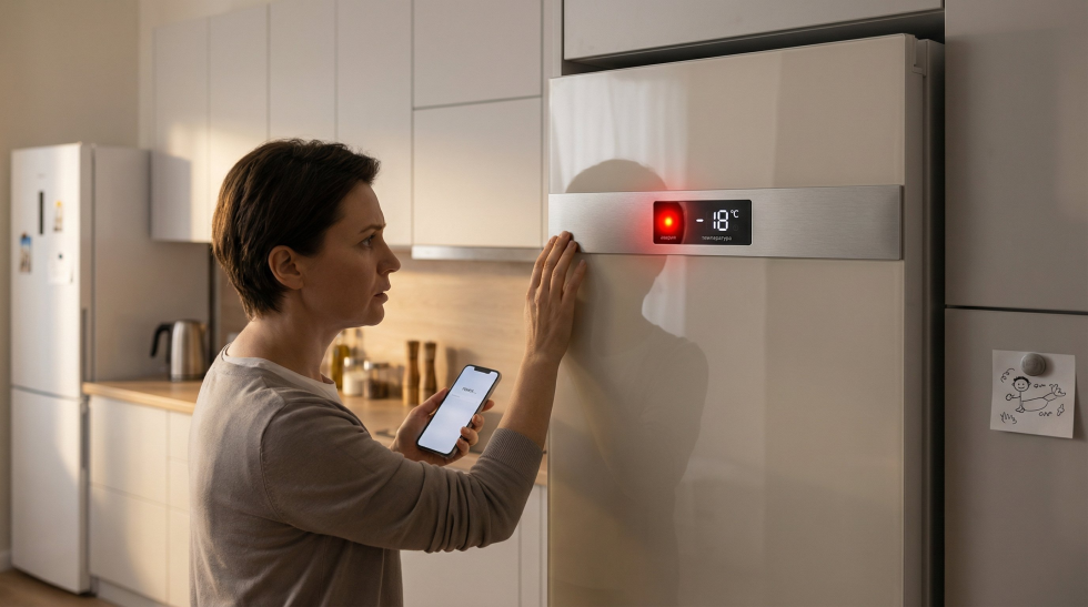 Горит красный индикатор на морозилке: расшифровка и действия