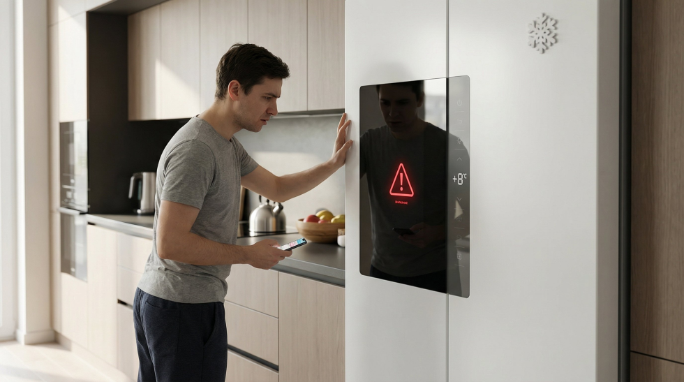 Горит восклицательный знак на холодильнике: что это и что делать