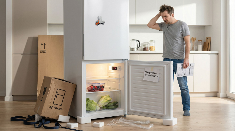 Холодильник лег и не встал: что убили перевозкой лежа