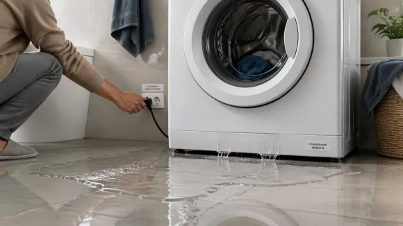 Течет стиралка снизу при отжиме: что делать прямо сейчас