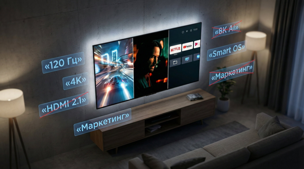 Лучшие телевизоры 2026 года: рейтинг моделей для гостиной кухни и гейминга