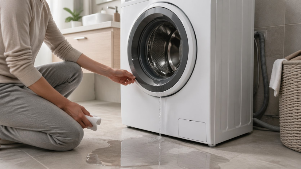Течет дверца стиральной машины: как быстро найти причину