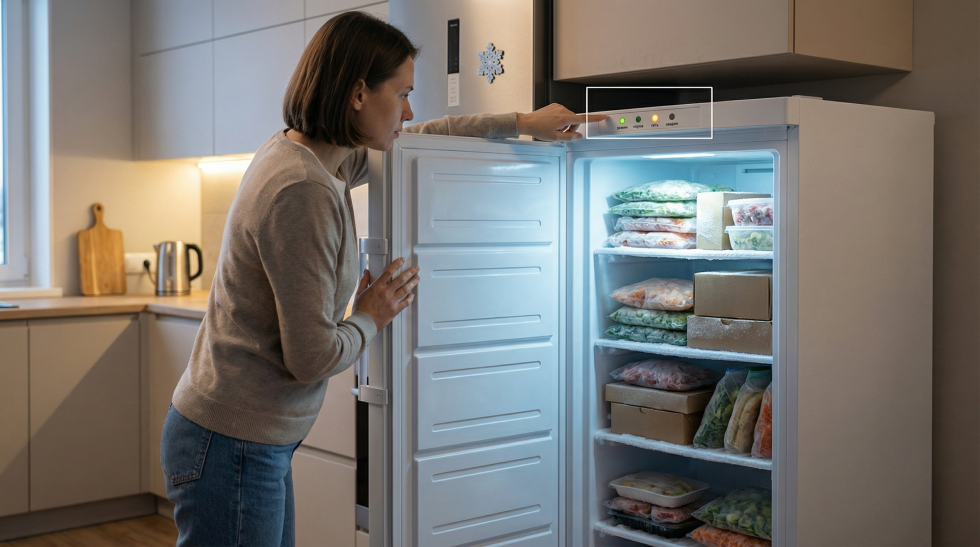 Почему не горит зеленая лампочка на морозильной камере