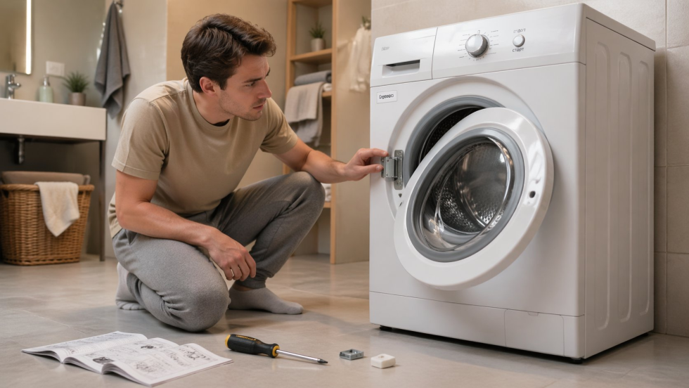 Сломалась дверца стиральной машины: чинить самому или звать мастера