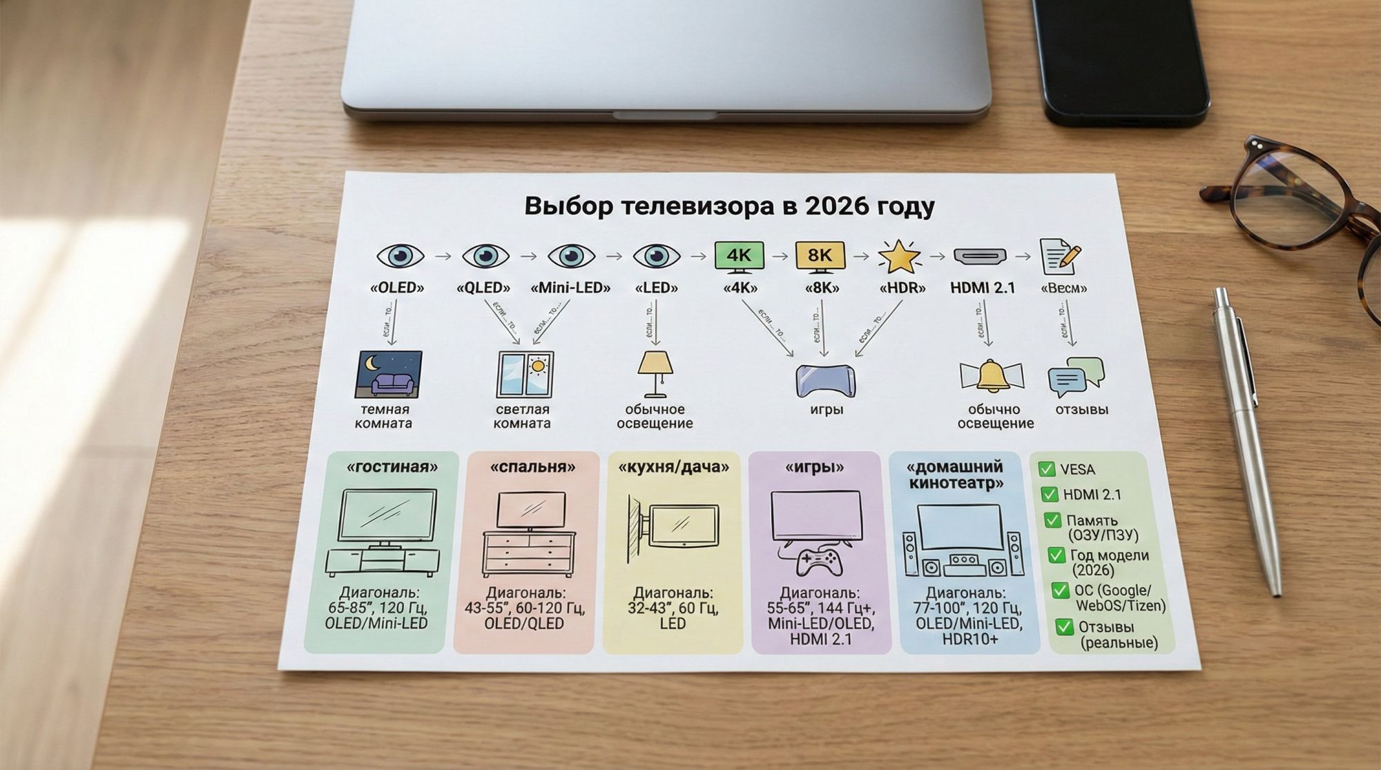 Технологии и готовые рецепты выбора телевизора Рассмотрим технологии и готовые рецепты выбора телевизора в 2026 году