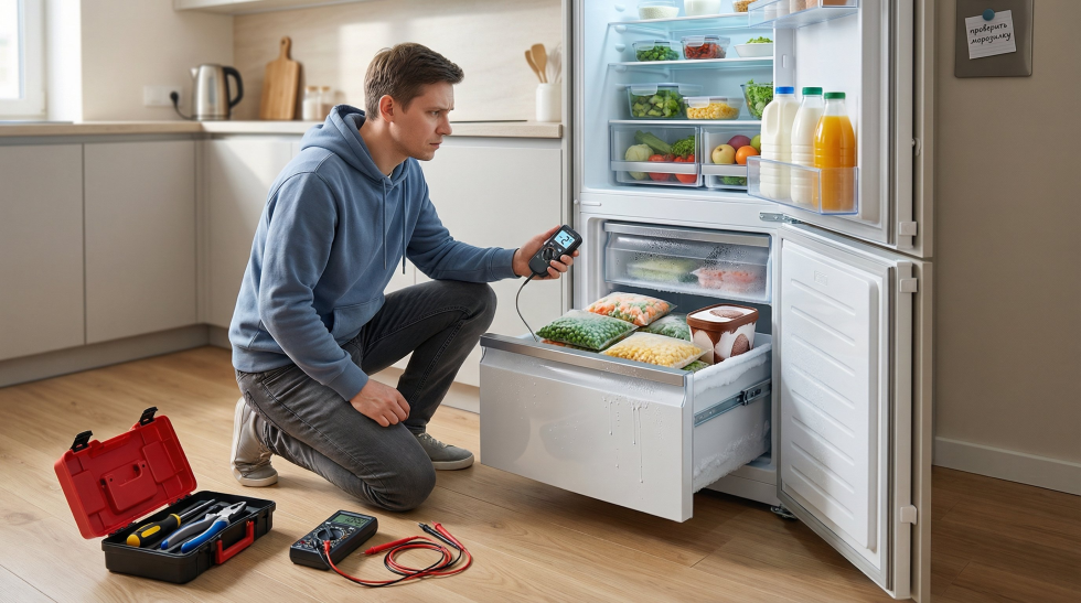 Морозилка не морозит: самодиагностика и вызов мастера